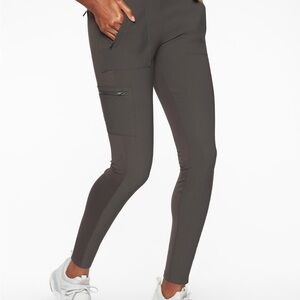 Athleta Stylish Gray Cargo Leggings